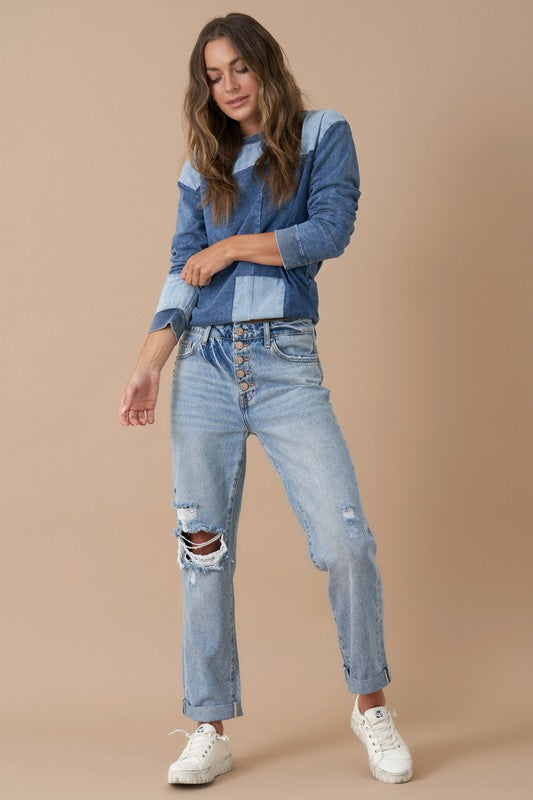 ROLLED UP BOYFRIEND JEANS | Southern Obsession Co.