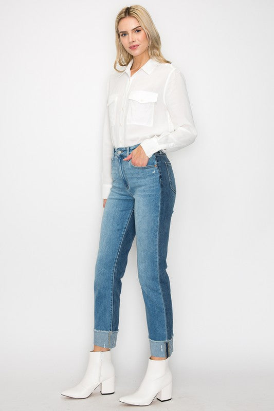 PLUS SIZE - HIGH RISE STRAIGHT JEANS - Southern Obsession Co. 