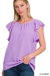 Bubble Flutter Sleeve Top - Southern Obsession Co. 