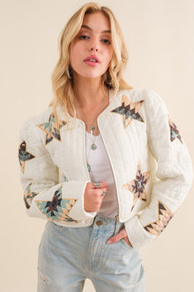  Quilted Star Padded Western Jacket - Southern Obsession Co. 