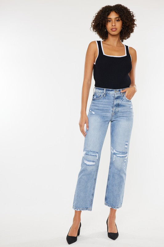 High Rise 90's Boyfriend Jeans - Southern Obsession Co. 