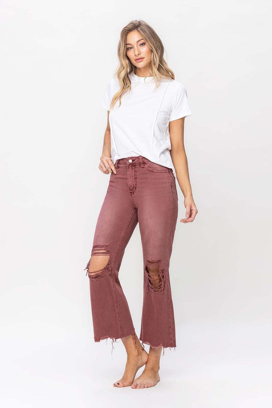 90's Vintage High Rise Crop Flare Jeans - Southern Obsession Co. 