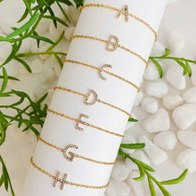  Dainty Sparkle Initial Bracelet - Southern Obsession Co. 