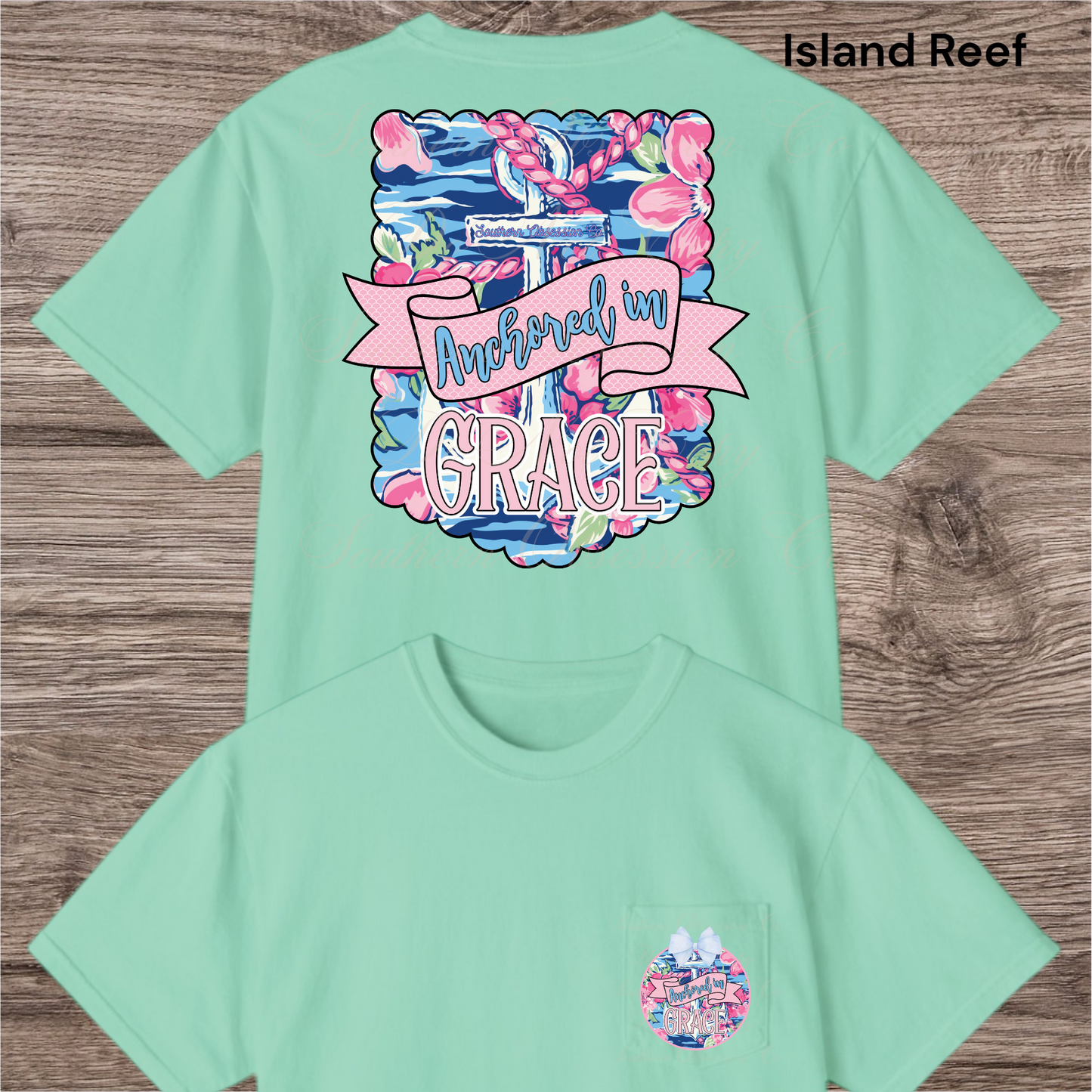 Anchored By Grace Tee