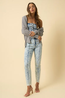  HIGH RISE SLIM TAPERED JEANS - Southern Obsession Co. 
