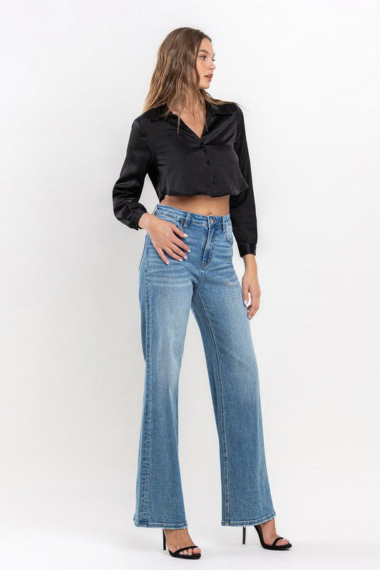 High Rise Wide Leg Jeans - Southern Obsession Co. 