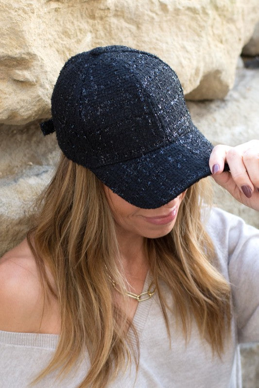 Tweed Sparkle Ball Cap - Southern Obsession Co. 