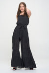 ELASTIC STRAP TIERED JUMPSUIT - Southern Obsession Co. 