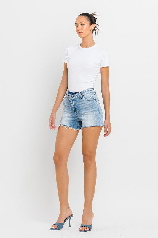 High Rise Criss Cross Shorts - Southern Obsession Co. 