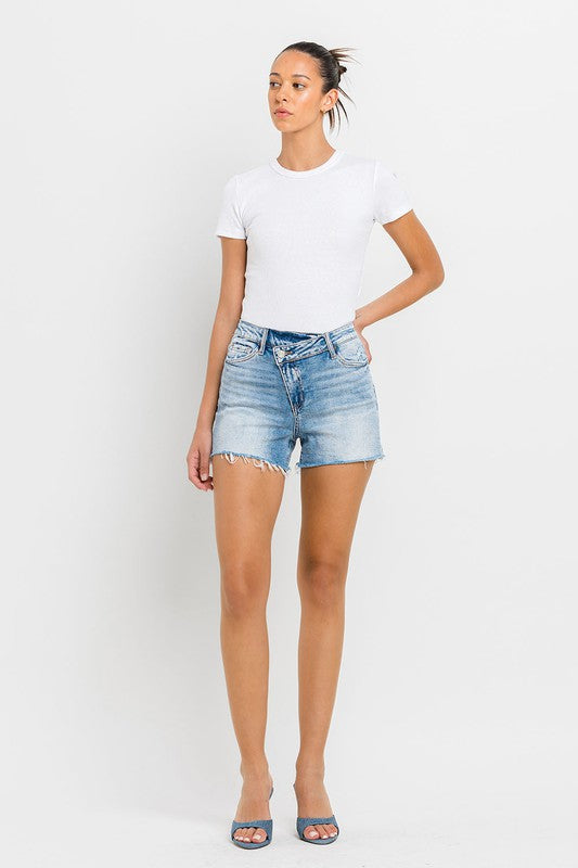 High Rise Criss Cross Shorts - Southern Obsession Co. 