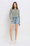 High Rise Raw Hem Shorts - Southern Obsession Co. 
