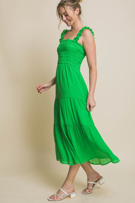 Smocked Bodice Maxi Dress - Southern Obsession Co. 