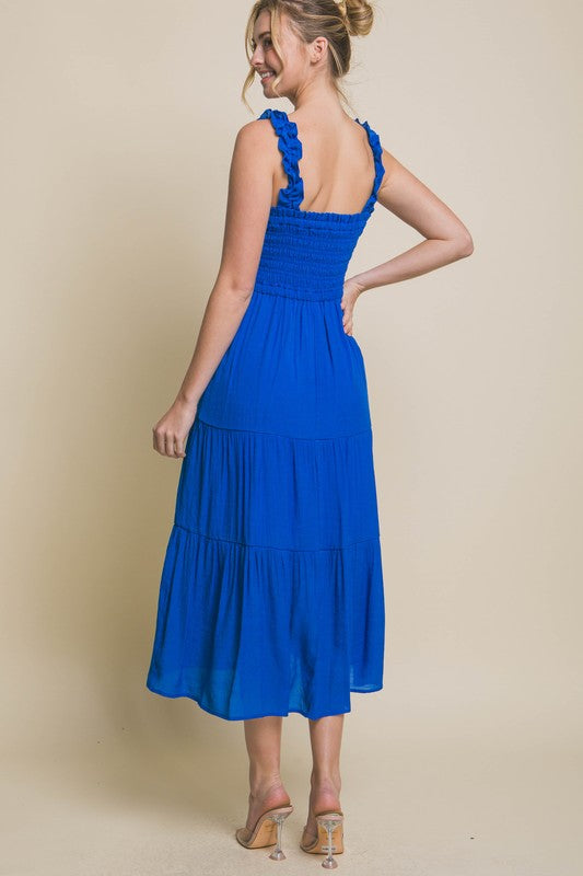 Smocked Bodice Maxi Dress - Southern Obsession Co. 