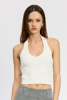  RIBBED HALTER NECK TOP - Southern Obsession Co. 