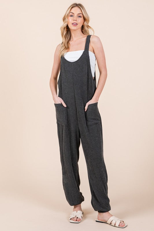 Textured Rib Overalls - Southern Obsession Co. 