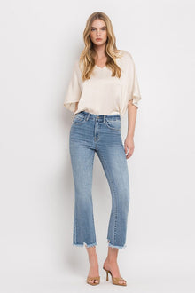 High Rise Crop Flare Jeans - Southern Obsession Co. 