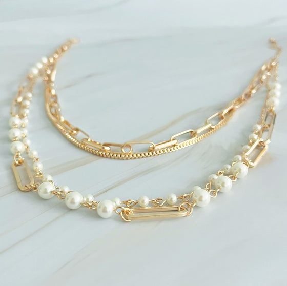 Fourfect, Layered Chain Necklace - Southern Obsession Co. 
