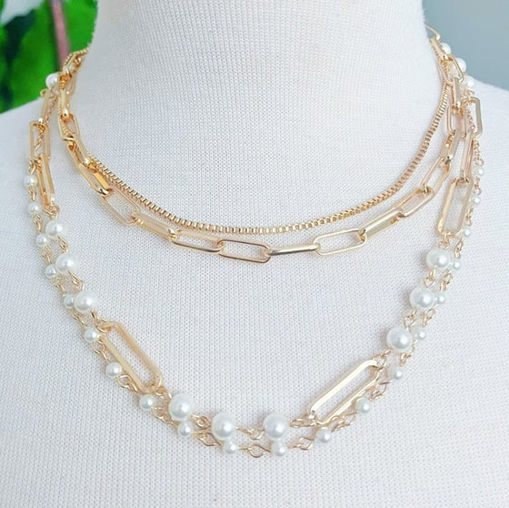 Fourfect, Layered Chain Necklace - Southern Obsession Co. 