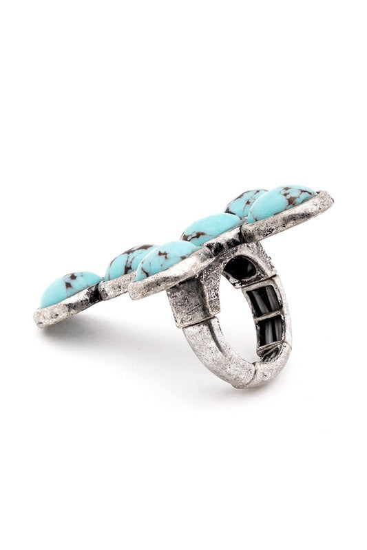 Stone Cross Iconic Stretch Ring