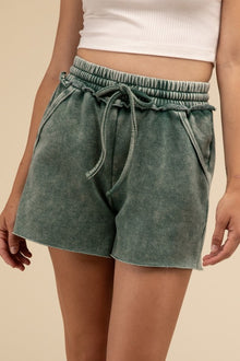  Acid Wash Fleece Shorts - Southern Obsession Co. 