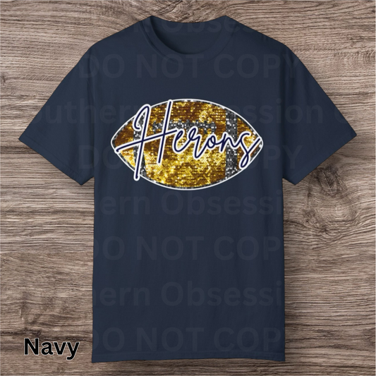 Gold Heron Football Tee