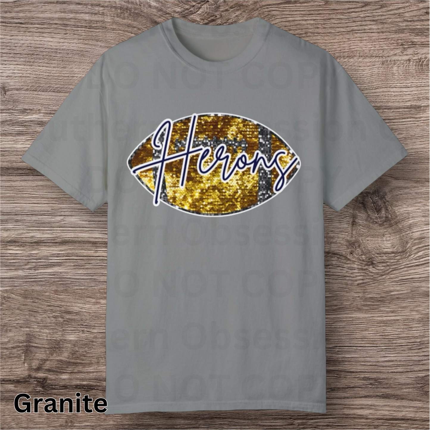 Gold Heron Football Tee