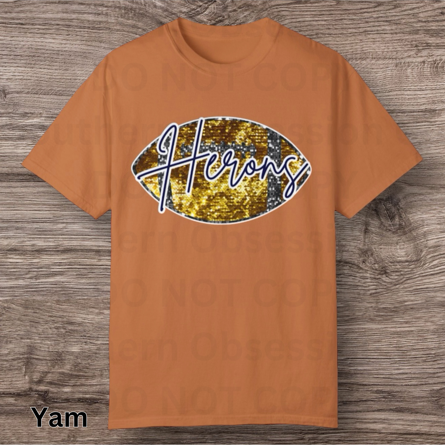 Gold Heron Football Tee