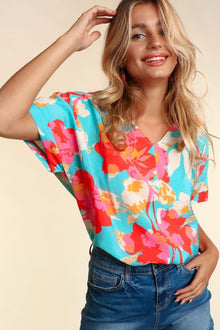  FLORAL WOVEN TOP - Southern Obsession Co. 