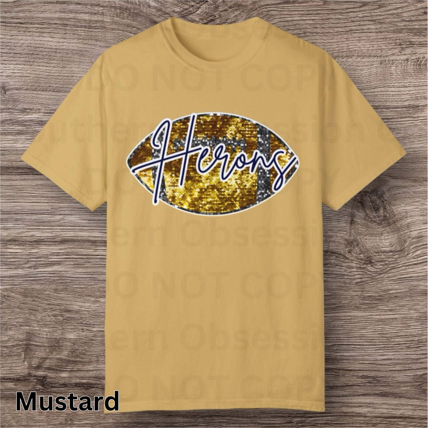 Gold Heron Football Tee