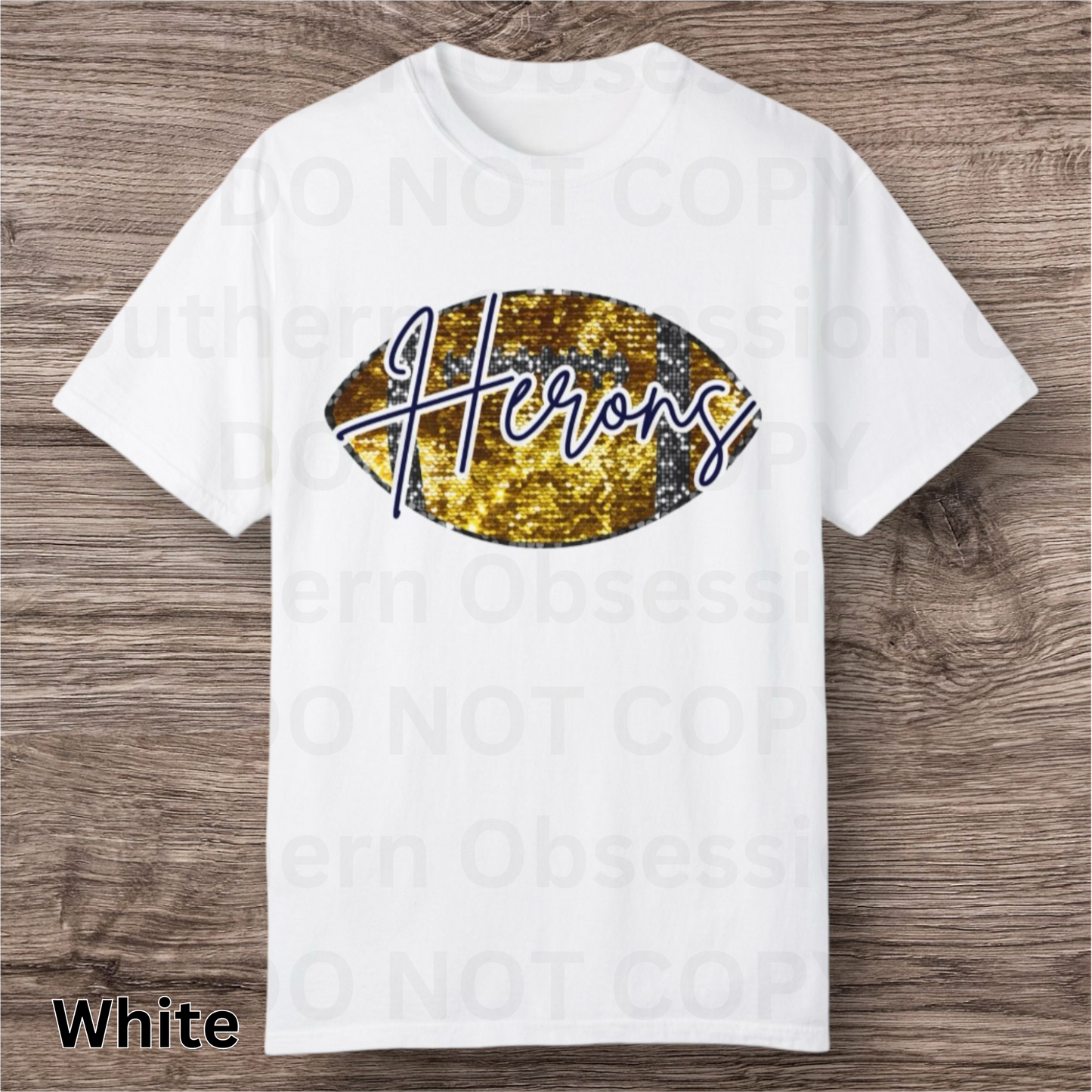 Gold Heron Football Tee