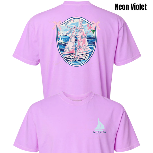 Sails High Worries Low Tee