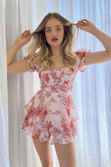  Floral Ruffle Tiered Romper - Southern Obsession Co. 