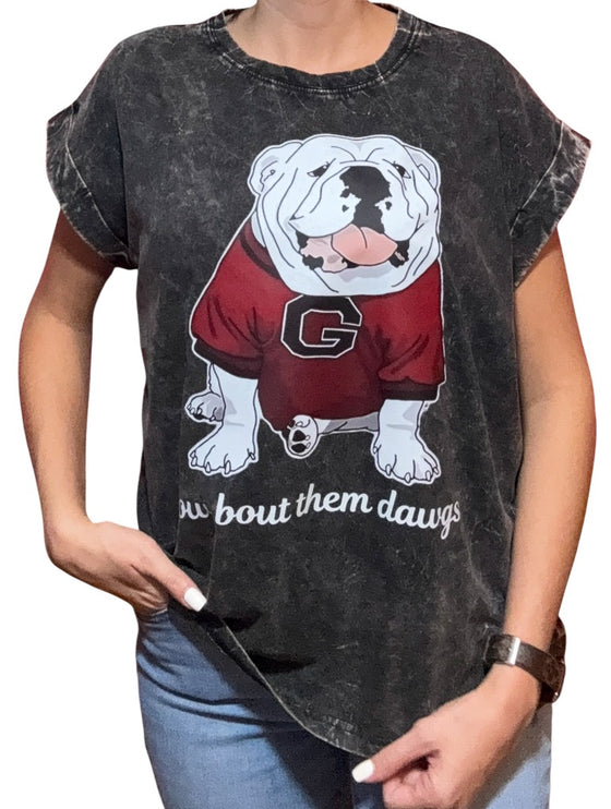 Washed Round Neck Top