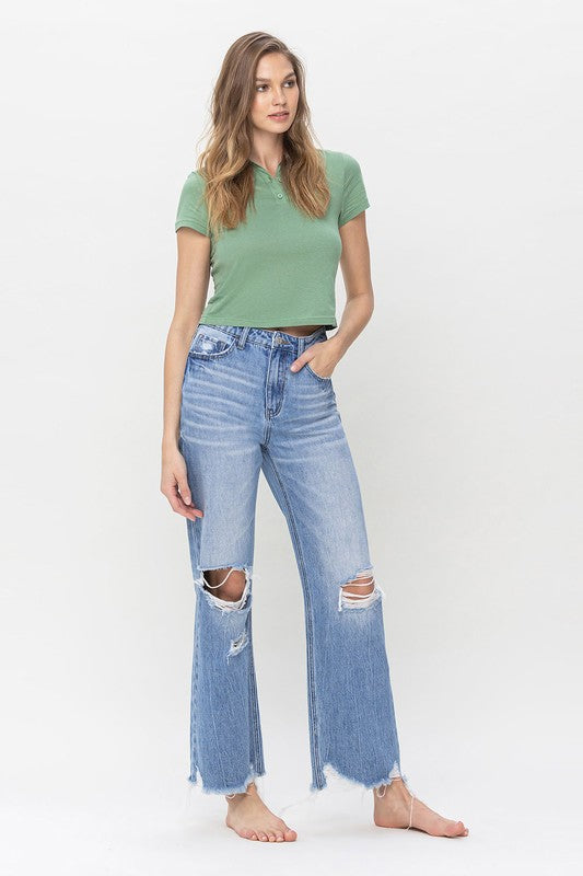 90's Vintage Super High Rise Flare Jeans - Southern Obsession Co. 