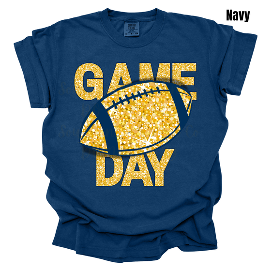 Gold Sparkly Game Day Tee