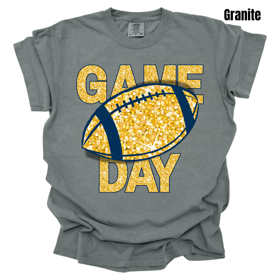 Gold Sparkly Game Day Tee