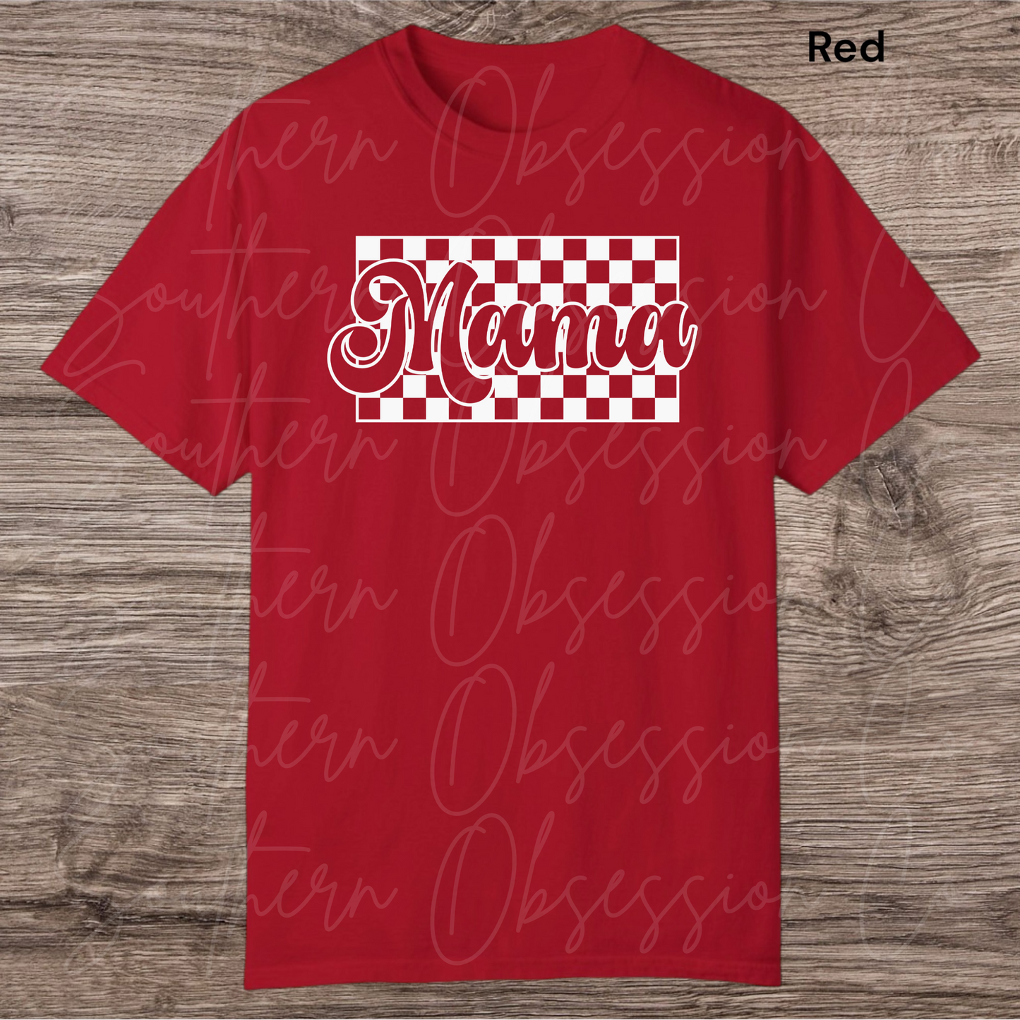 Trendy Checkered Mama Tee