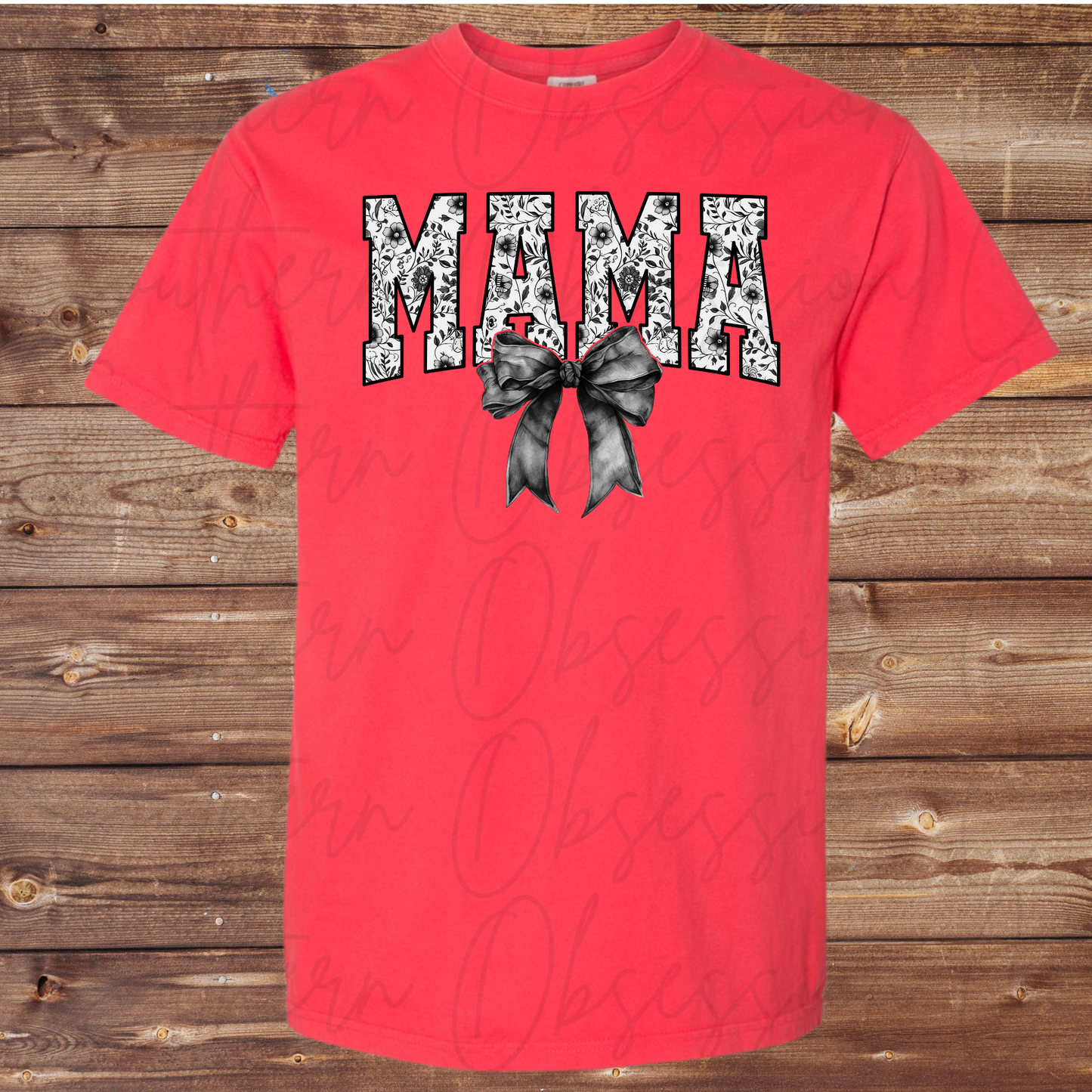 Black Mama Bow Tee