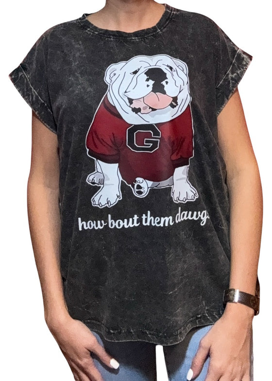 Washed Round Neck Top