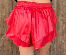 Load image into Gallery viewer, Red Faux Leather Skort
