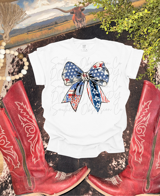 Trendy American Bow Tee