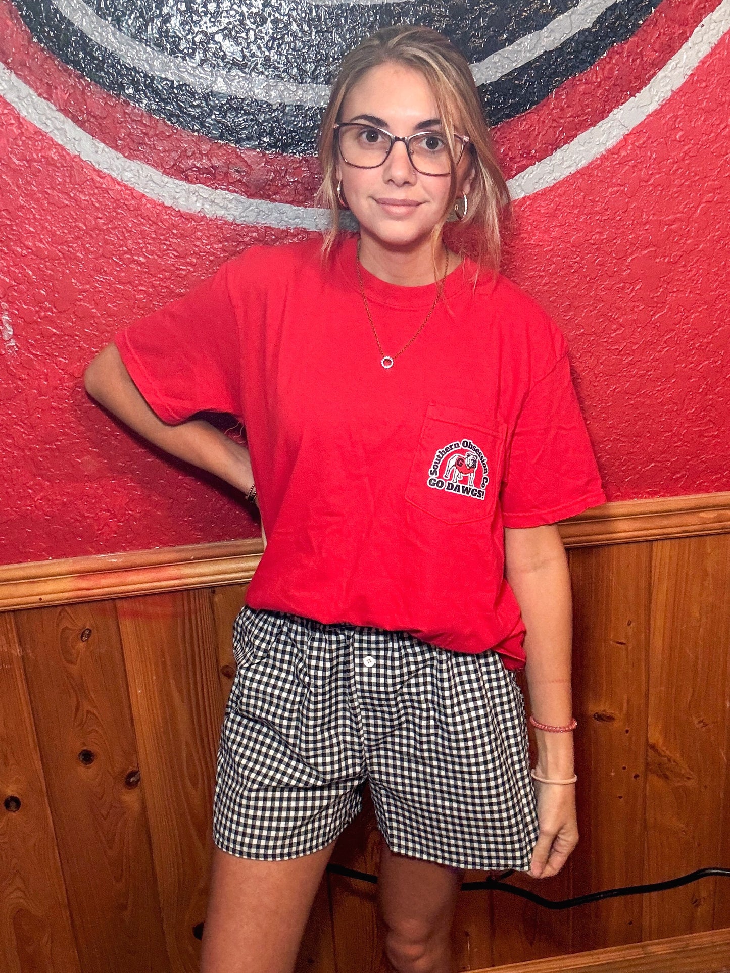 Black/White Checkered Shorts