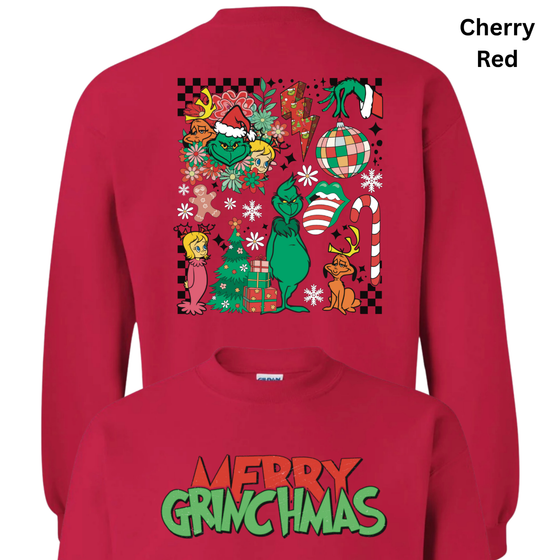 Checkered Merry Grinchmas Sweatshirt