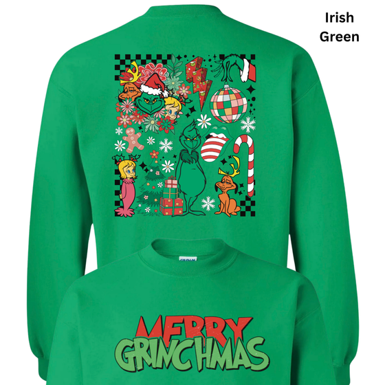 Checkered Merry Grinchmas Sweatshirt