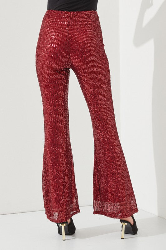 HIGHWAIST SEQUIN PANTS KRP3080 - Southern Obsession Co. 