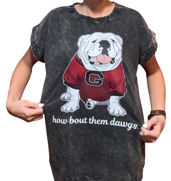 Washed Round Neck Top