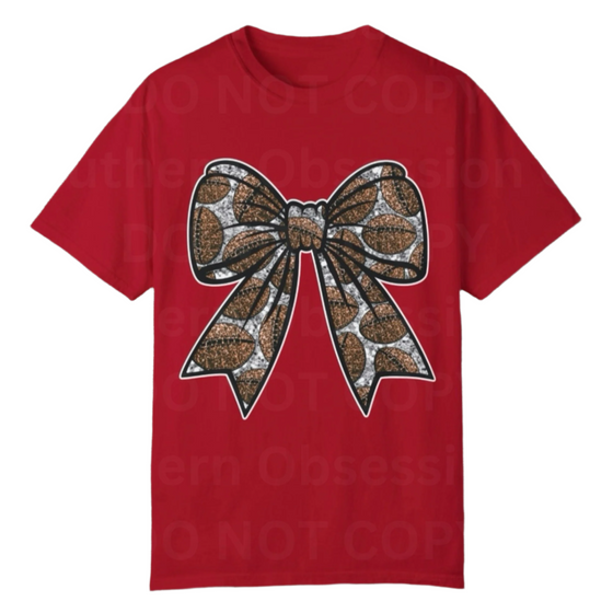 Bow Football Tee