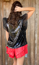 Load image into Gallery viewer, Sequin Ruffled Sleeve Top
