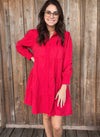 Red Tiered Mini Dress - Southern Obsession Co. 
