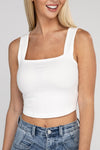 Cotton Square Cropped Cami Top